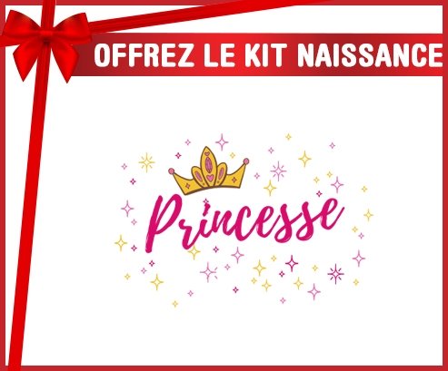 kit naissance bébé personnalisé Couronne jaune princesse