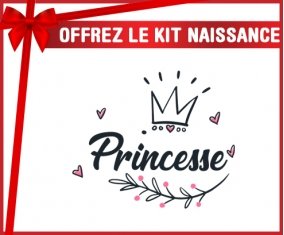 kit naissance bébé personnalisé Couronne noire princesse