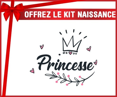 kit naissance bébé personnalisé Couronne noire princesse
