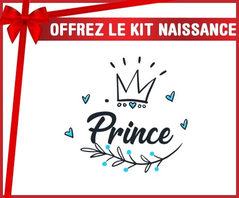 kit naissance bébé personnalisé Couronne noire prince