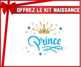 kit naissance bébé personnalisé Couronne jaune étoile prince design-2