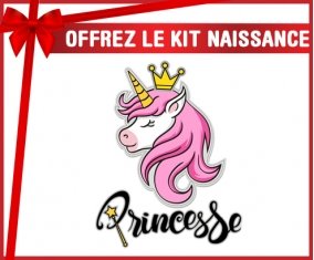 kit naissance bébé personnalisé Licorne rose princesse
