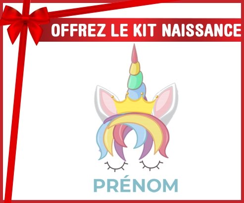 kit naissance bébé personnalisé Licorne design-1 avec prénom