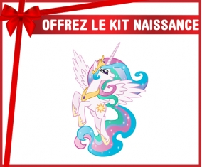 kit naissance bébé personnalisé My Little Pony Princesse Célestia design-3 avec prénom