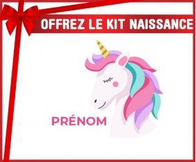 kit naissance bébé personnalisé Licorne design-2 avec prénom