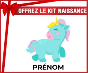 kit naissance bébé personnalisé Licorne design-3 avec prénom