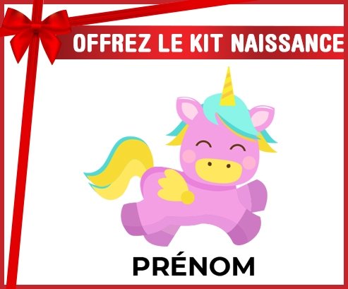 kit naissance bébé personnalisé Licorne design-4 avec prénom