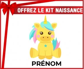 kit naissance bébé personnalisé Licorne design-5 avec prénom