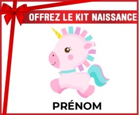kit naissance bébé personnalisé Licorne design-6 avec prénom