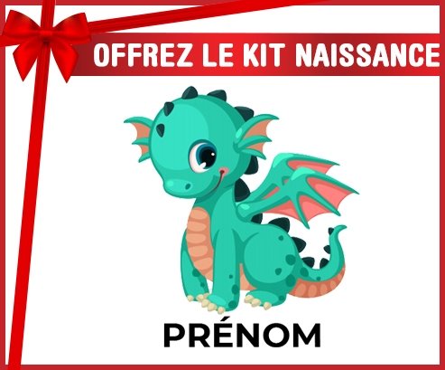kit naissance bébé personnalisé Dragon design-1 avec prénom