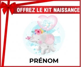 kit naissance bébé personnalisé Bébé éléphant lovely avec prénom