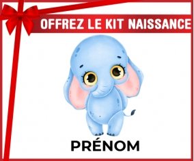 kit naissance bébé personnalisé Bébé éléphant avec prénom