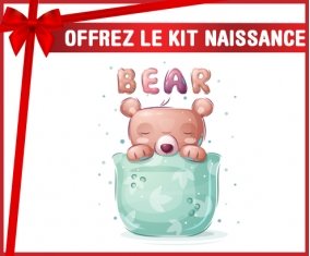 kit naissance bébé personnalisé Animaux rigolos Bear