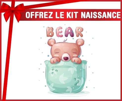 kit naissance bébé personnalisé Animaux rigolos Bear