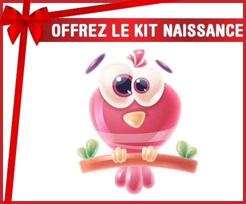 kit naissance bébé personnalisé Animaux rigolos Oiseau