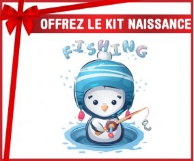 kit naissance bébé personnalisé Animaux rigolos Fishing