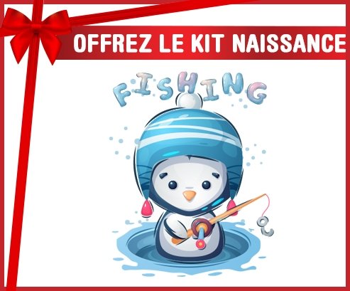 kit naissance bébé personnalisé Animaux rigolos Fishing