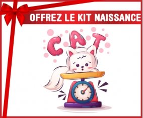 kit naissance bébé personnalisé Animaux rigolos Cat design-1
