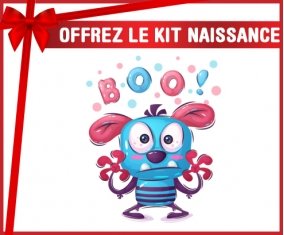 kit naissance bébé personnalisé Animaux rigolos Boo !