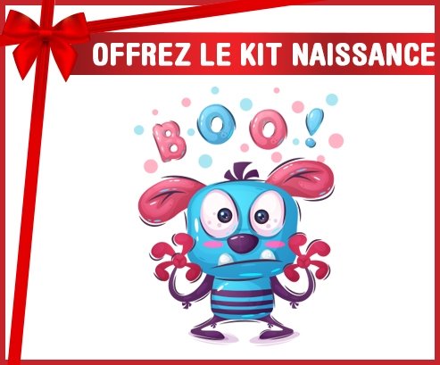 kit naissance bébé personnalisé Animaux rigolos Boo !