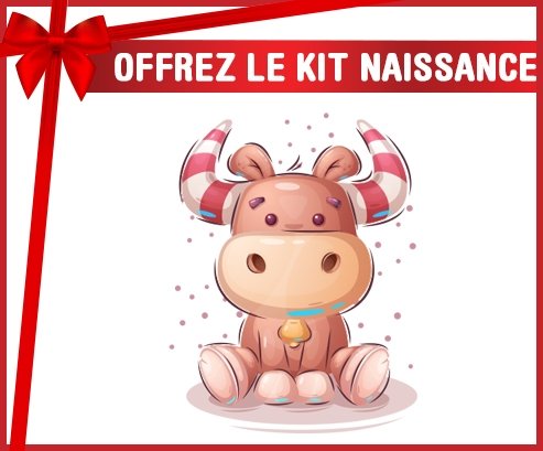 kit naissance bébé personnalisé Animaux rigolos Taureau