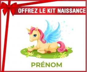 kit naissance bébé personnalisé Licorne design-8 avec prénom