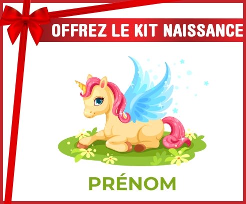 kit naissance bébé personnalisé Licorne design-8 avec prénom