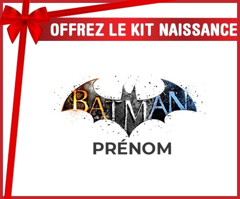 kit naissance bébé personnalisé Batman logo design-1 avec prénom
