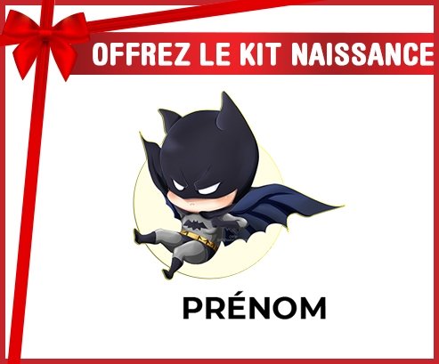 kit naissance bébé personnalisé Batman kids logo design-1 avec prénom
