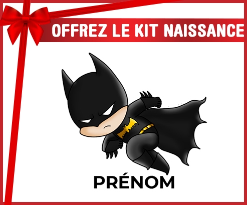 kit naissance bébé personnalisé Batman kids logo design-4 avec prénom