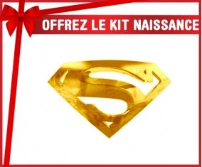 kit naissance bébé personnalisé Logo Superman doré