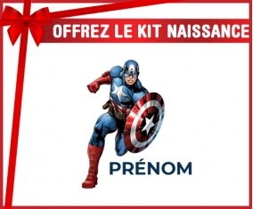 kit naissance bébé personnalisé Captain America design-1 avec prénom