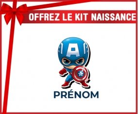 kit naissance bébé personnalisé Captain America kids design-1 avec prénom