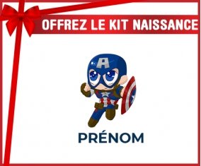 kit naissance bébé personnalisé Captain America kids design-2 avec prénom