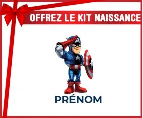 kit naissance bébé personnalisé Captain America design-2 avec prénom