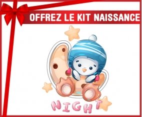 kit naissance bébé personnalisé Animaux rigolos Pinguin Night