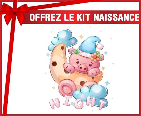 kit naissance bébé personnalisé Animaux rigolos Cauchon Night