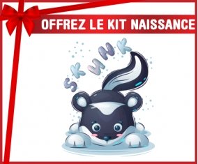 kit naissance bébé personnalisé Animaux rigolos Skunk