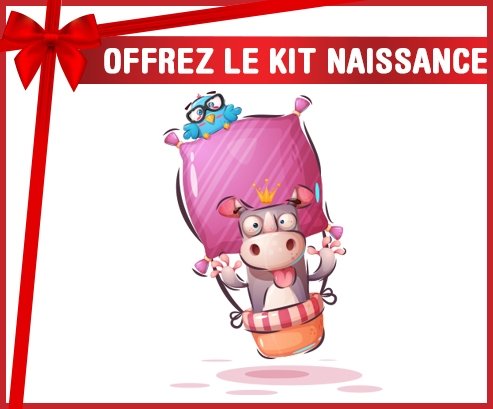 kit naissance bébé personnalisé Animaux rigolos Vache
