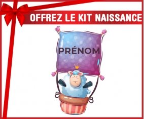 kit naissance bébé personnalisé Animaux rigolos Mouton avec prénom
