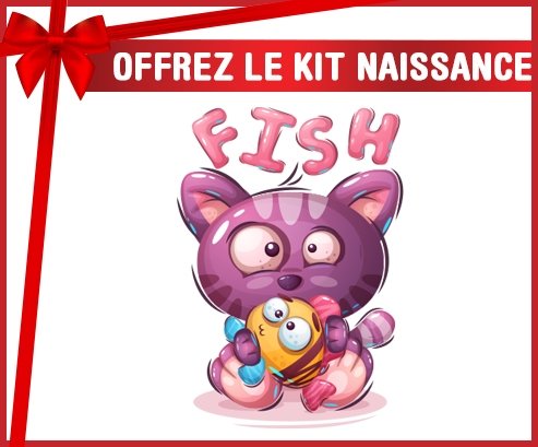 kit naissance bébé personnalisé Animaux rigolos Fish