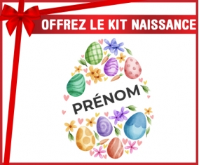 kit naissance bébé personnalisé Oeuf de Pâques design-1 avec prénom