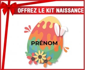 kit naissance bébé personnalisé Oeuf de Pâques design-16 avec prénom