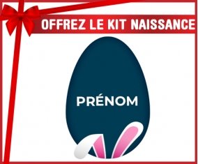 kit naissance bébé personnalisé Oeuf de Pâques design-17 avec prénom