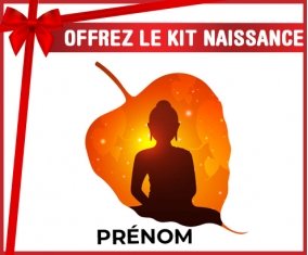 kit naissance bébé personnalisé Bouddhisme méditation zen design-1 avec prénom