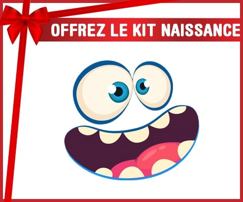 kit naissance bébé personnalisé Cartoon monstre visage design-1