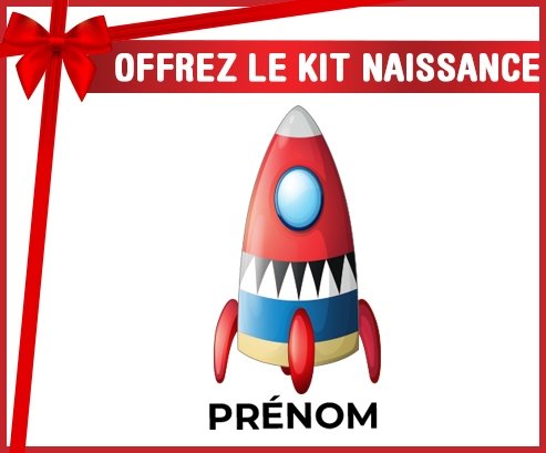 kit naissance bébé personnalisé Jouet toys Fusée avec prénom