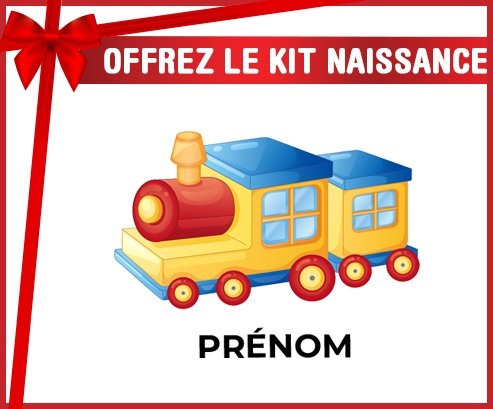 kit naissance bébé personnalisé Jouet toys Train design-1 avec prénom