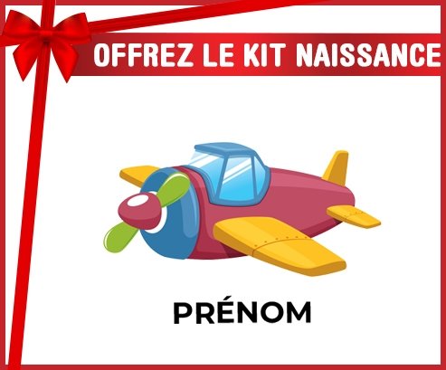 kit naissance bébé personnalisé Jouet toys Avion design-3 avec prénom