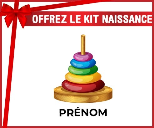 kit naissance bébé personnalisé Jouet toys à empiler avec prénom